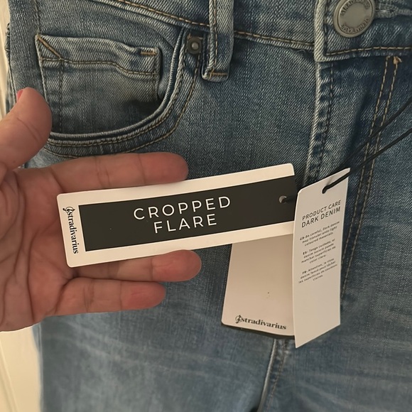 New! Stradivarius Blue Flare Jeans sz 4 - Picture 12 of 17